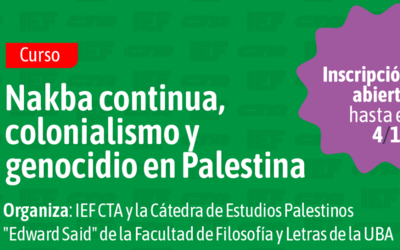 Curso virtual: “Nakba continua, colonialismo y genocidio en Palestina"
